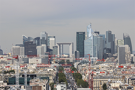 La Défense viewed from Arc de Triomphe